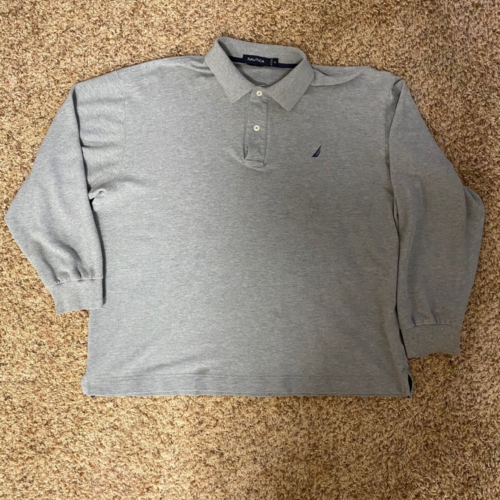 Nautica Men’s Polo Shirt Grey good condition